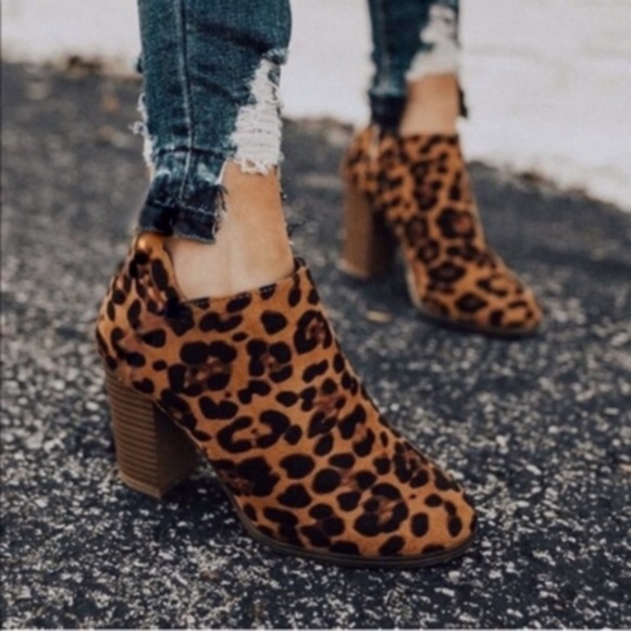LAST - SABER "Meow" leopard print Bootie - Picture 4 of 6